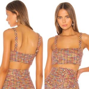 Song of Style Lyric Top in Rainbow Tweed